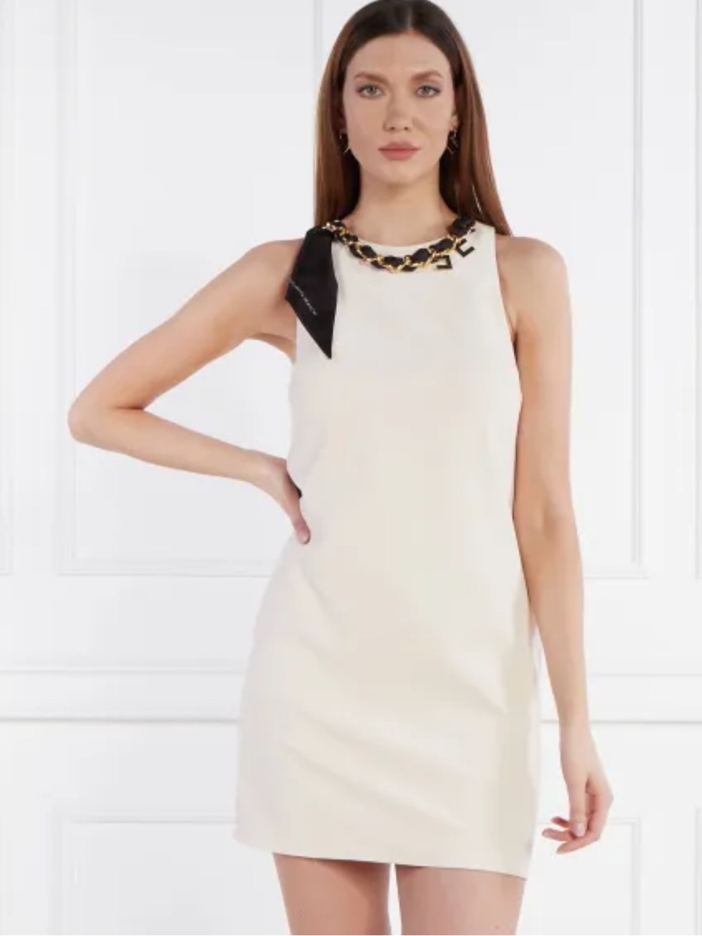 Elisabetta Franchi chain scarf dress